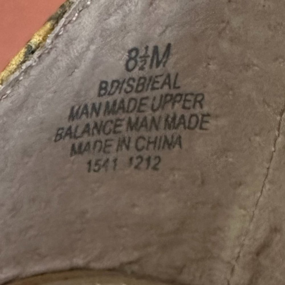 Bandolino Snake Print Open Toe Sandal Size 8.5 - image 2